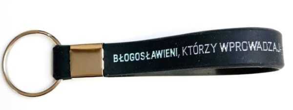 BRELOK SILIKONOWY  Błogosławieni, którzy wprowadzają pokój... MATEUSZ 5,9