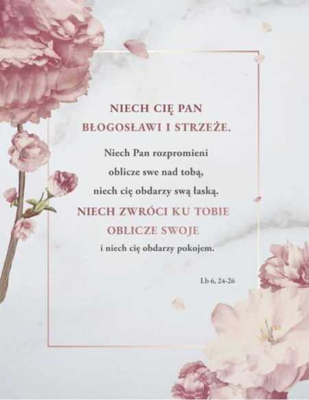 OBRAZ NA PŁÓTNIE z tekstem: Niech cię Pan błogosławi i strzeże