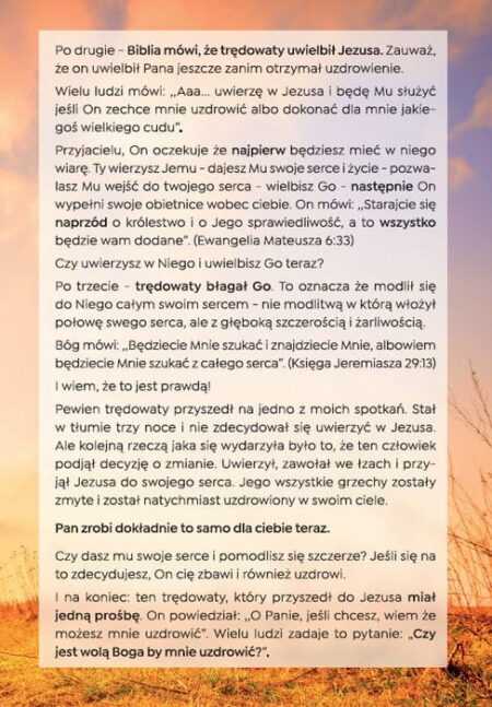 UZDROWIENIE TRĘDOWATEGO  broszura ewangelizacyjna (nowe wydanie) - obrazek 3