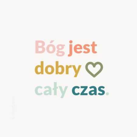 PODSTAWKA KORKOWA  Bóg jest dobry (kolor)