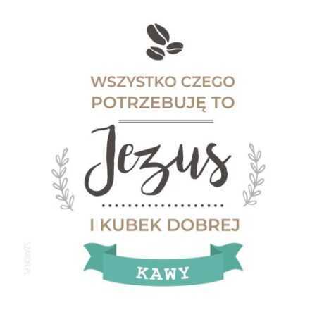 PODSTAWKA KORKOWA  Jezus i kubek kawy