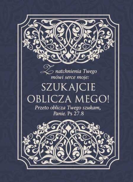 KARTKA SKŁADANA z tekstem: SZUKAJCIE OBLICZA MEGO!