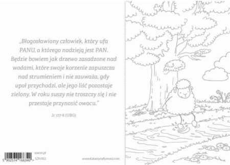POCZTÓWKA Z KOLOROWANKĄ Błogosławiony człowiek, który ufa PANU (SZP/002) - obrazek 2