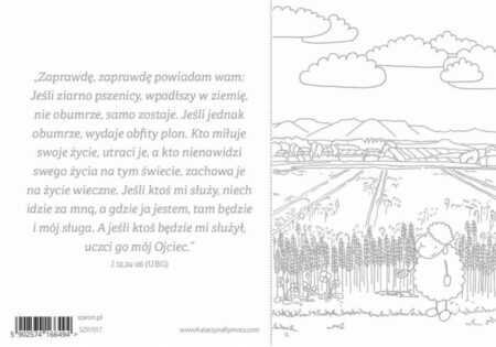 POCZTÓWKA Z KOLOROWANKĄ  Jeśli ziarno obumrze, wyda obfity plon  (SZP/017) - obrazek 2