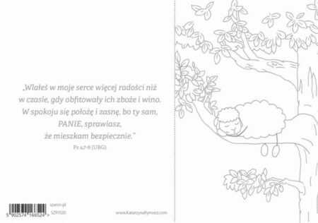 POCZTÓWKA Z KOLOROWANKĄ  Ty sam, PANIE, sprawiasz, że mieszkam bezpiecznie  (SZP/020) - obrazek 2