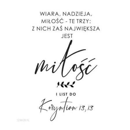 PODSTAWKA KORKOWA  Wiara nadzieja miłość