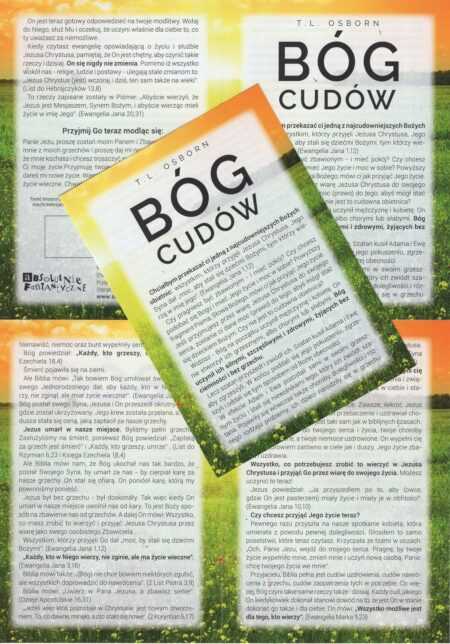 BÓG CUDÓW broszura ewangelizacyjna PAKIET 200 egz.