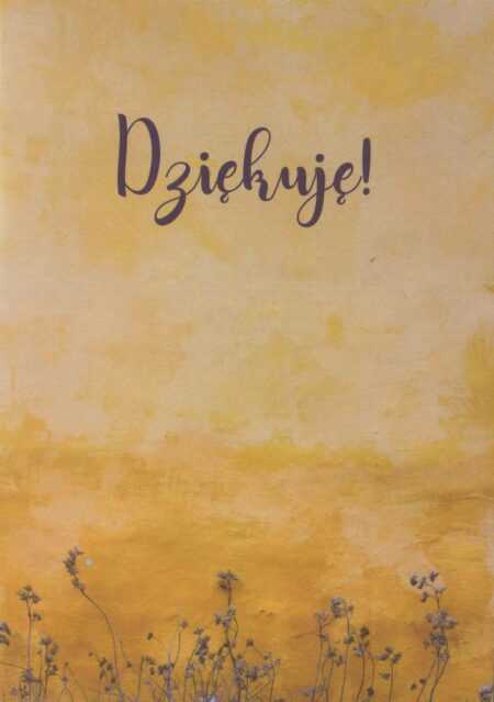 KARTKA: Dziękuję (żółta)