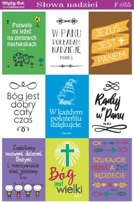NAKLEJKI SŁOWA NADZIEI (F-055)