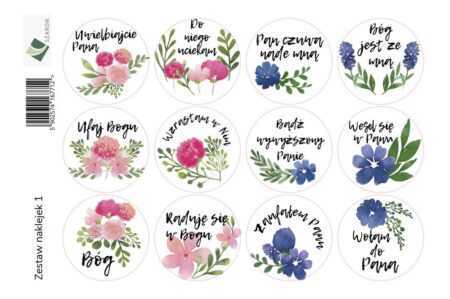 ZESTAW NAKLEJEK (1)  KWIATY