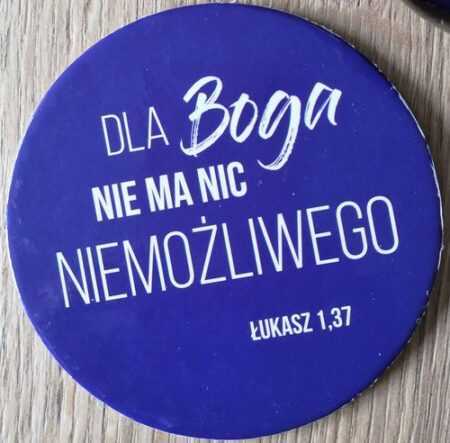 Podkładka korkowa - Dla Boga nie ma nic niemożliwego   Łuk 1,37