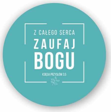 Podkładka korkowa - Z całego serca zaufaj Bogu...