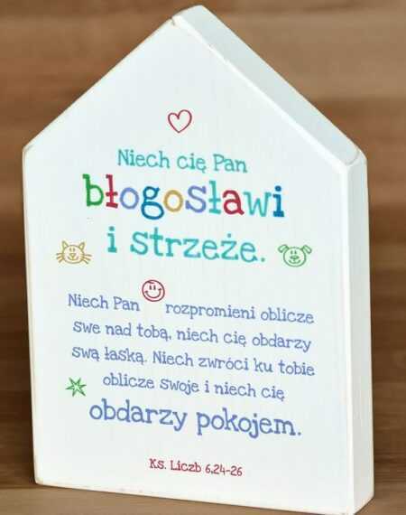 Domek z wersetem - Niech cię Pan błogosławi i strzeże