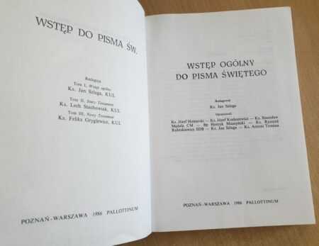 WSTĘP OGÓLNY DO PISMA ŚWIĘTEGO  (Jan Szlaga) - obrazek 2