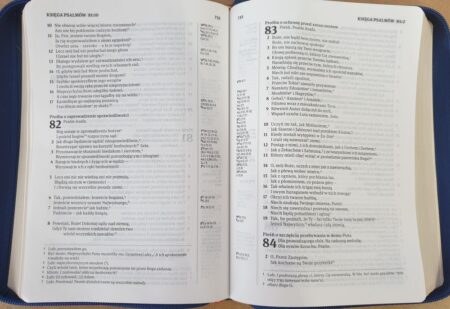 Biblia SNP (przek. literacki EIB) średnia, niebieska, złocone brzegi, zamek - obrazek 2