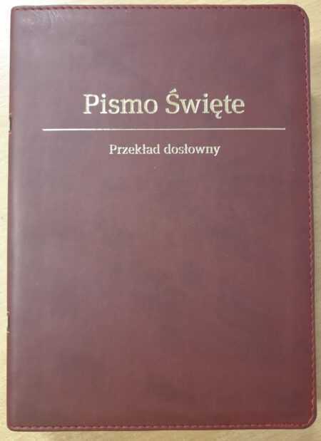 Biblia SNPD (dosłowny EIB) Stary i Nowy Testament Premium, format średni, wycięcia, kolor brązowy