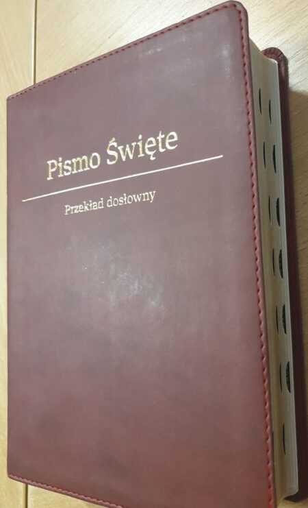 Biblia SNPD (dosłowny EIB) Stary i Nowy Testament Premium, format średni, wycięcia, kolor brązowy - obrazek 2