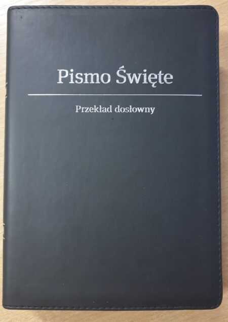 Biblia SNPD (dosłowny EIB) Stary i Nowy Testament Premium, format średni, wycięcia, kolor grafitowy