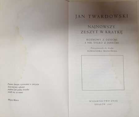 NAJNOWSZY ZESZYT W KRATKĘ  (Jan Twardowski) - obrazek 2