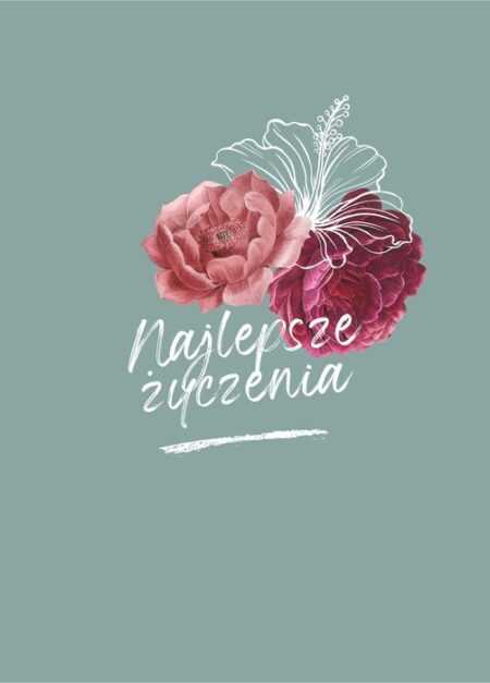 KARTKA – Najlepsze życzenia – szałwiowy