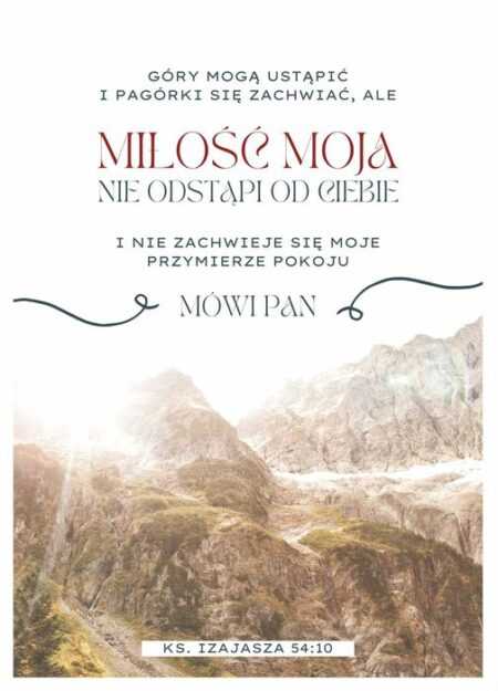 KARTKA – Miłość moja nie odstąpi….– góry 2