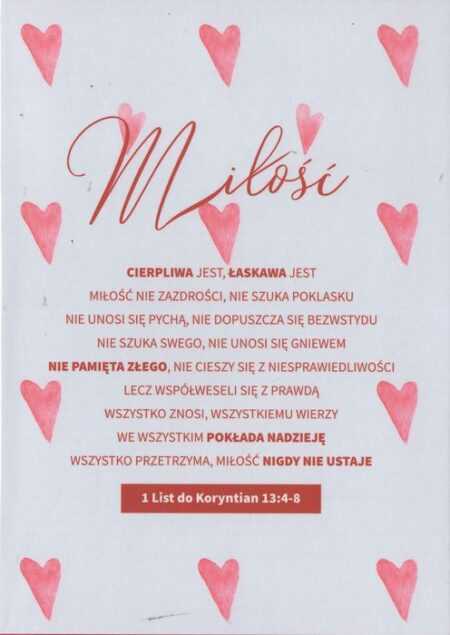 KARTKA  Miłość cierpliwa jest...