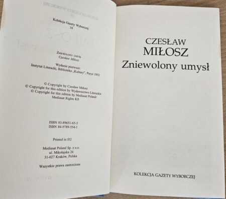 ZNIEWOLONY UMYSŁ  (Czesław Miłosz)