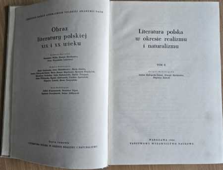 LITERATURA POLSKA W OKRESIE REALIZMU I NATURALIZMU tom II