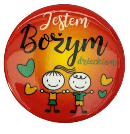 ZNACZEK BUTTON  JESTEM BOŻYM DZIECKIEM