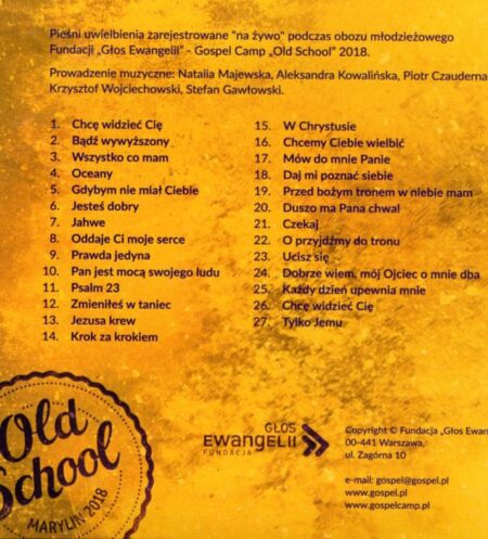 PIEŚNI UWIELBIENIA  Gospel Camp 2018  OLD SCHOOL   CD - obrazek 2