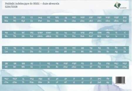 Naklejki indeksujące do Biblii – duże akwarela
