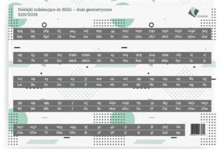 Naklejki indeksujące do Biblii – duże geometryczne